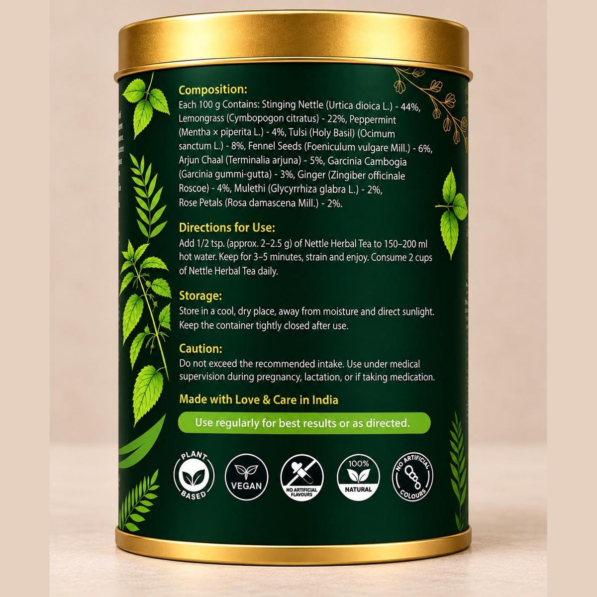 Himalayan Nettle Herbal Tea (Minty Lemongrass) – 50 g