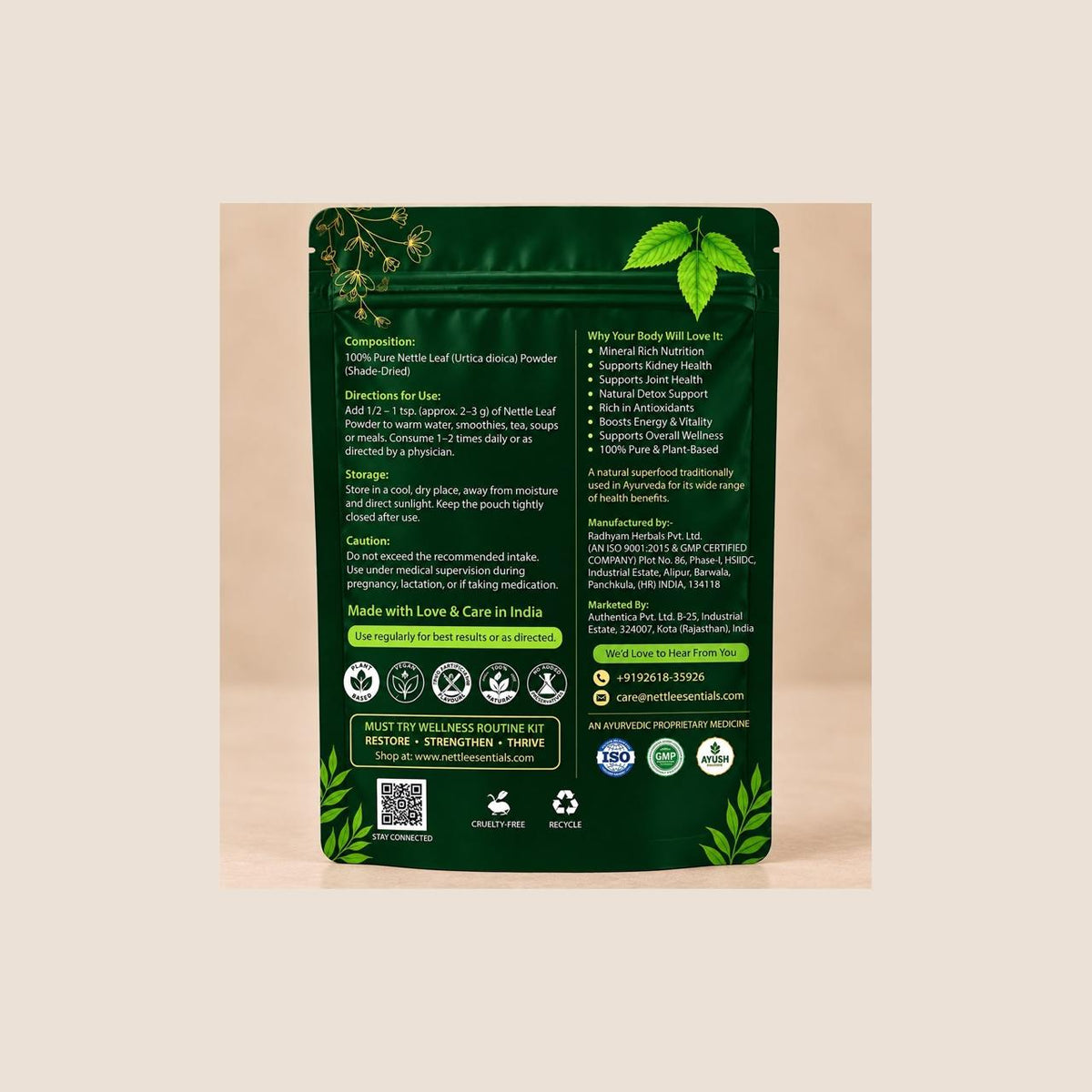 Pure Himalayan Nettle Leaf Powder – 100 g