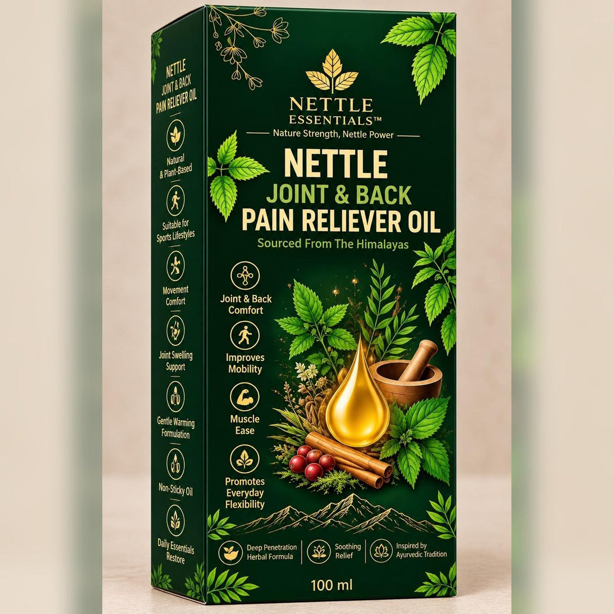 Nettle Joint & Back Pain Reliever Oil – 100 ml