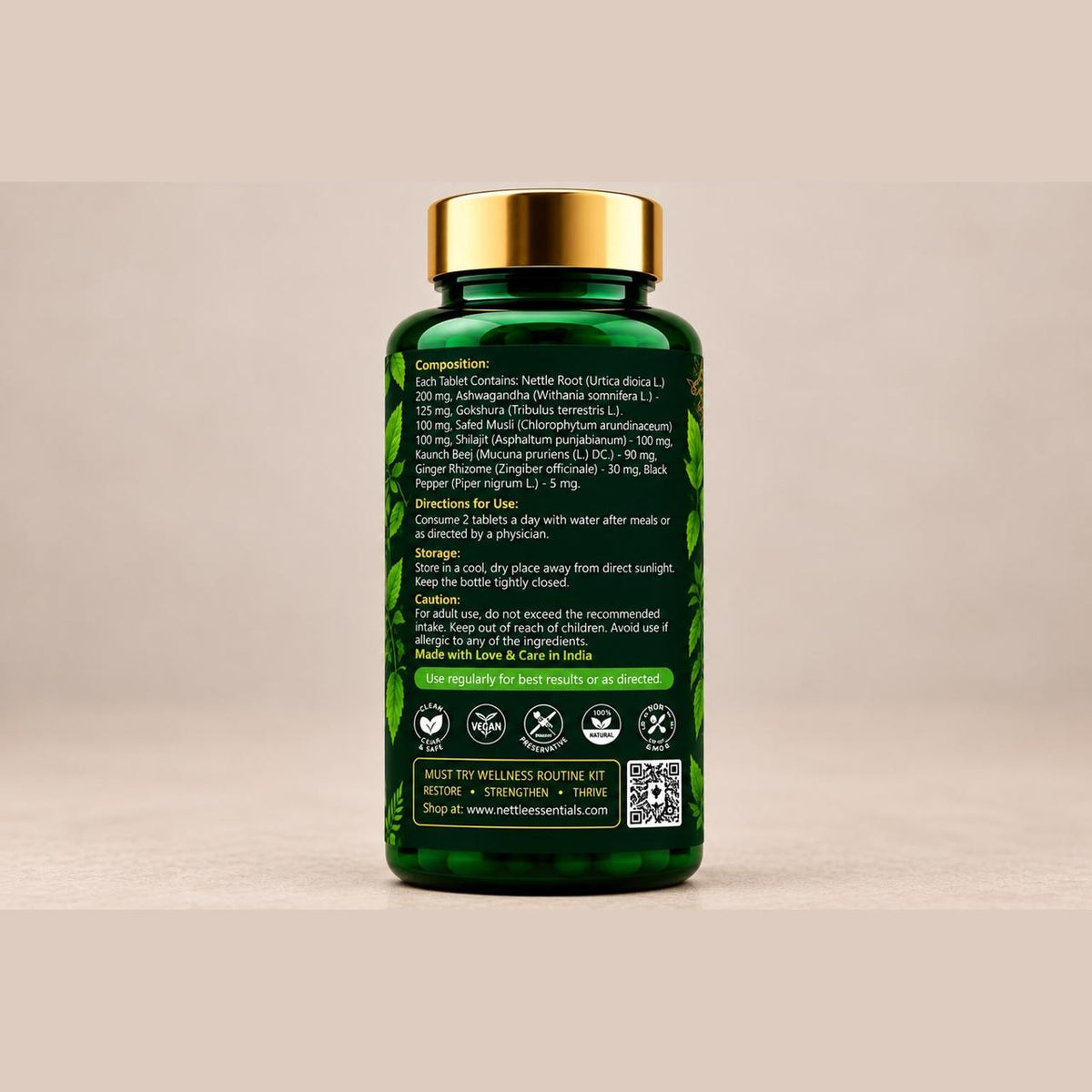 Nettle Root-Extract Men's Vigour Tablets – 60 Tablets